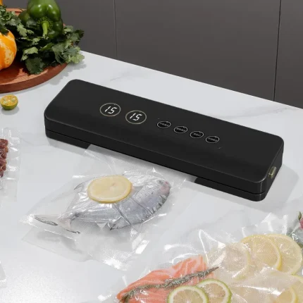 Food Vacuum Sealer Machine 10-In-1 with Cutter, Food Sealer Vacuum Sealer for Food with Moist/Dry/Canister 5 Food Modes, Starter Kits Bags5 and Bag Roll 90KPa
